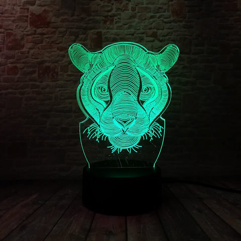 Luminous Lion Head Model 3D LED Night Light