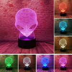 Alien Model 3D LED Night Light