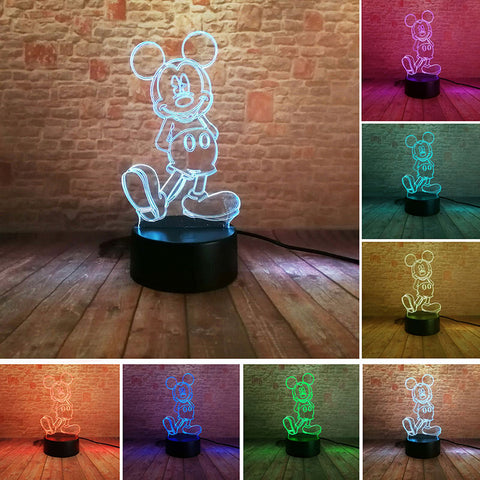 Mickey Mouse Cartoon Figure 3D LED Night Light