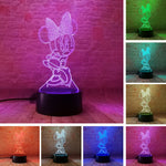 Minnie Anime Figure 3D LED Night Light