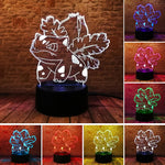 Bulbasaur Anime Figure 3D LED Night Light