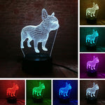 French Bulldog Model 3D LED Night Light