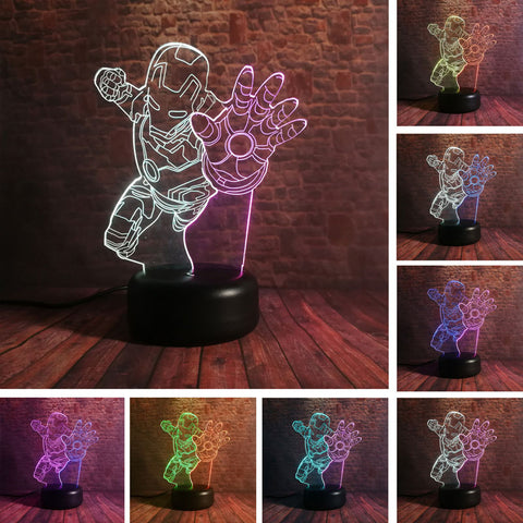 Iron Man Floating Figma Model 3D LED Night Light