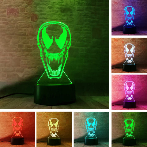 Agent Venom Figure 3D LED Night Light