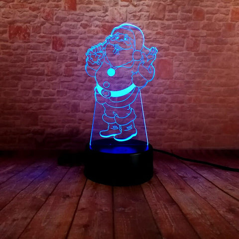 Santa Claus Decorating Model 3D LED Night Light