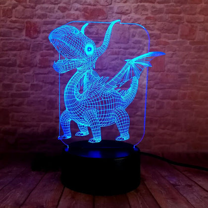 Jurassic Park Pterosaur Animal Figure 3D LED Night Light