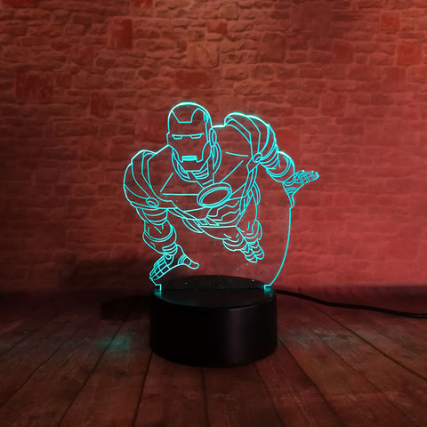 Luminous Iron Man Action Figure 3D LED Night Light