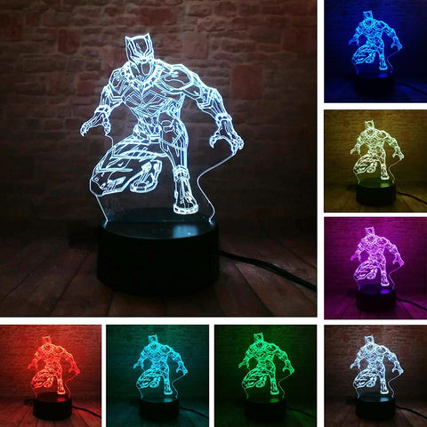 Black Panther Figure 3D LED Night Light