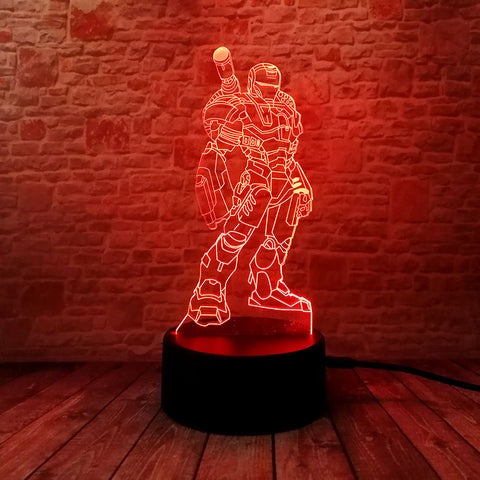 Avengers Iron Man Movie Figuras 3D LED Night Light