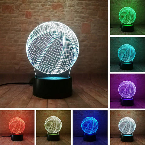 Decorative Basketball Model 3D LED Night Light