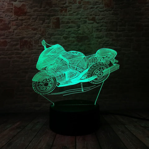 Flying Motorcycle Model 3D LED Night Light