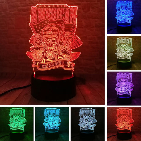 American Chopper Figure 3D LED Night Light