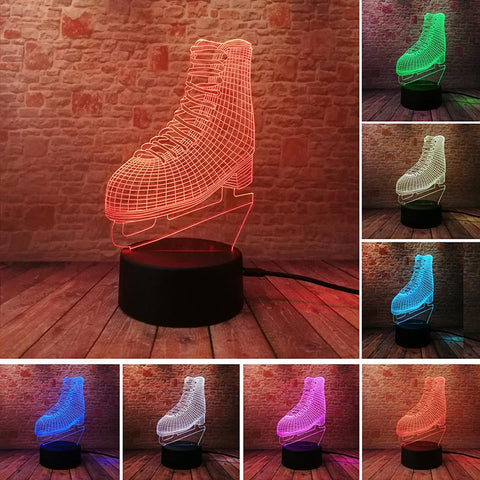 ICE Skates Model 3D LED Night Light