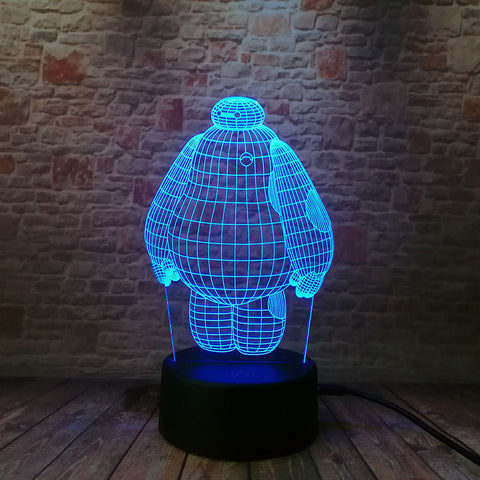 Baymax Figure Model 3D LED Night Light