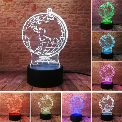 Decorative Globe Earth Model 3D LED Night Light