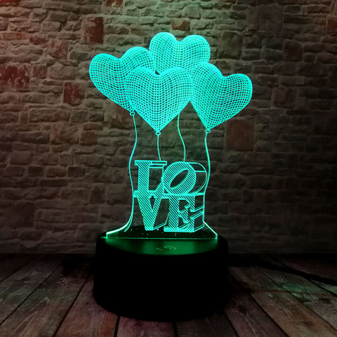 Love Live Figure 3D LED Night Light