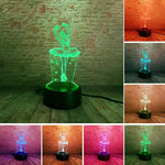 Ballet Dancing Girls Model 3D LED Night Light