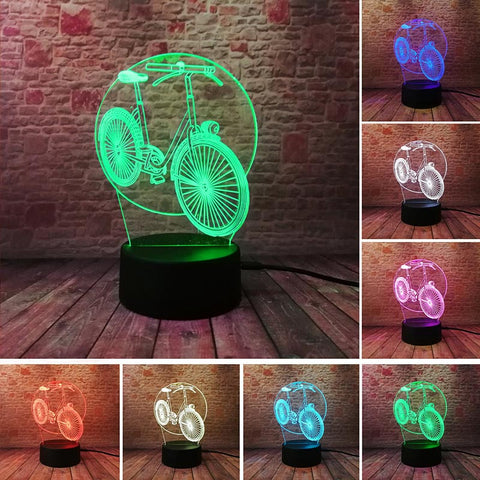 Bicycle Model 3D LED Night Light