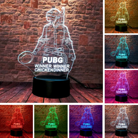 PUBG Figure 3D LED Night Light