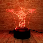 Luminious Cross Jesus Model 3D LED Night Light