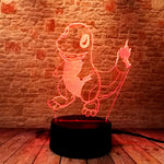 Luminious Pokeball Charmander Anime Figure 3D LED Night Light