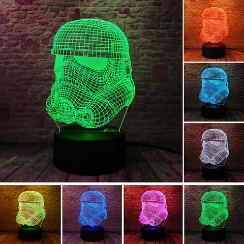 Star Wars White Soldier Figure 3D LED Night Light