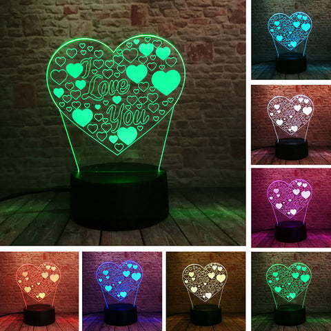 Loving Heart Model 3D LED Night Light