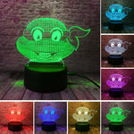 Sea Turtle Head Animal Model 3D LED Night Light