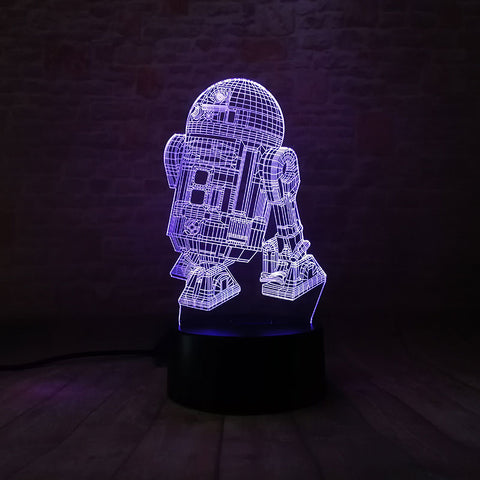 Star Wars r2d2 Action Figure 3D LED Night Light