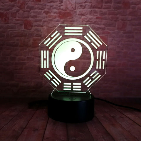 Chinese Tai Chi Compass Model 3D LED Night Light
