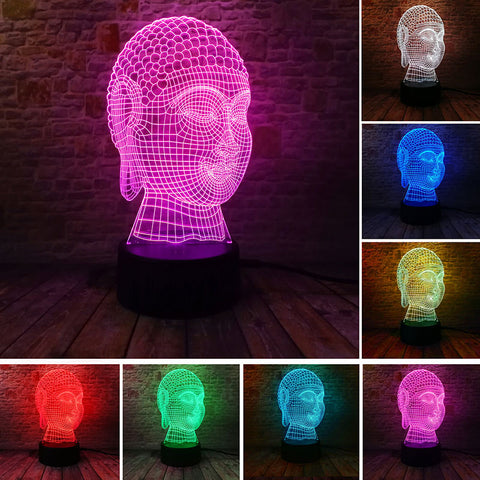 Chinese Buddha Model 3D LED Night Light