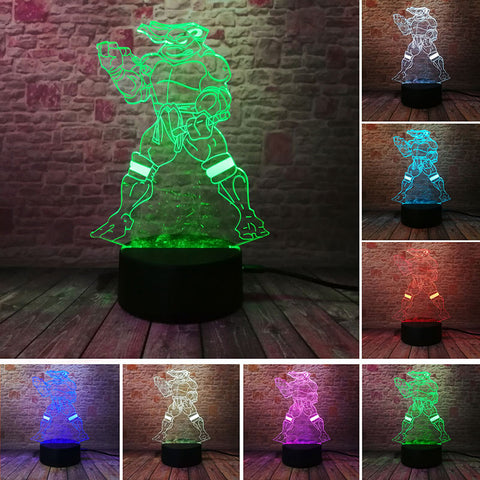 Ninja Turtle Anime Figure 3D LED Night Light