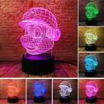 Super Mario Bross Figure Model 3D LED Night Light