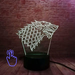 Game of Thrones House Stark Model 3D LED Night Light