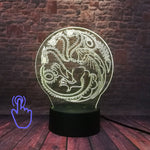 Game of Thrones House Stark Model 3D LED Night Light