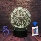 Game of Thrones House Stark Model 3D LED Night Light