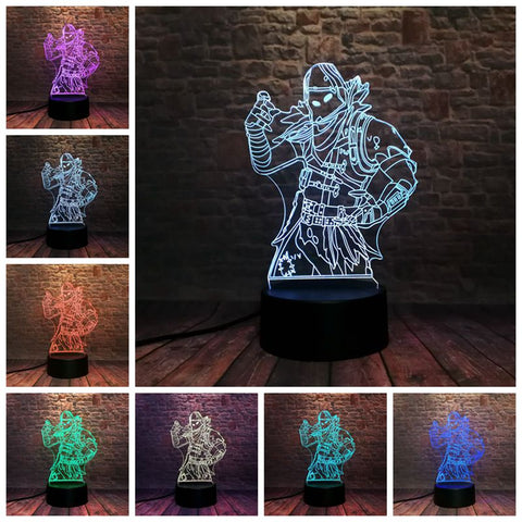 Fortnight Raven Figure Model 3D LED Night Light