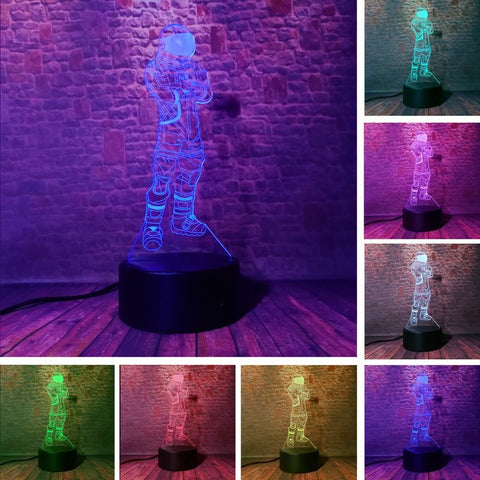 Battle Royale Dark Voyager Fortnight Figure 3D LED Night Light