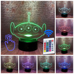 Toy Story Figure Aliens 3D LED Night Light