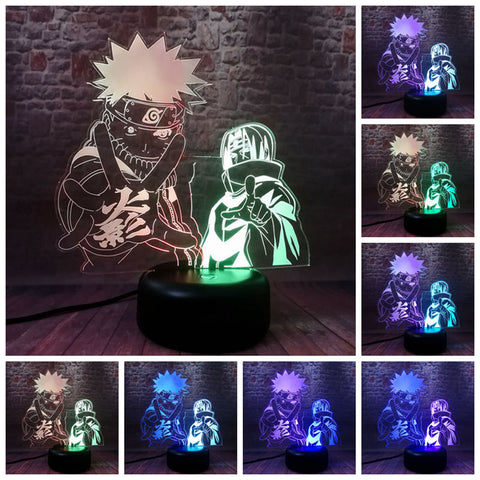 Naruto Anime Figure Model 3D LED Night Light