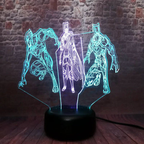 Marvel Black Panther Figure 3D LED Night Light