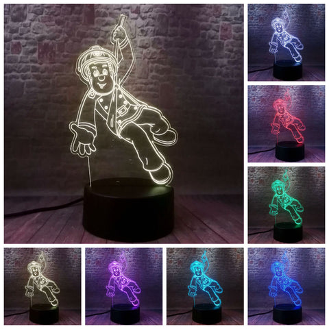 Feuerwehrmann Sam Anime Figure 3D LED Night Light