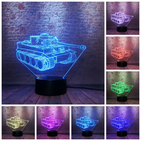 Luminous Tank Model 3D LED Night Light