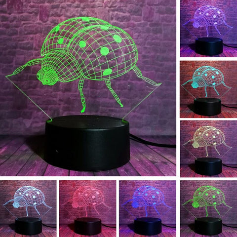 Ladybug Animal Figure 3D LED Night Light