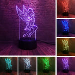 Tinker Bell Anime Figure 3D LED Night Light