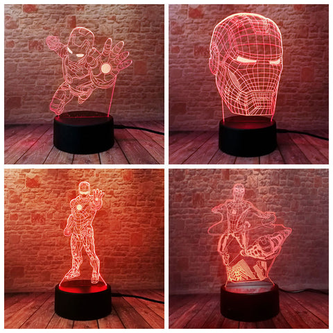 Floating Avengers Iron Man Figure 3D LED Night Light