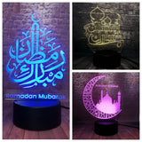 Eid Ramadan Mubarak 3D LED Night Light