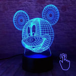 Mickey Mouse and Minnie Mouse Cartoon Figure 3D LED Night Light