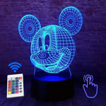 Mickey Mouse and Minnie Mouse Cartoon Figure 3D LED Night Light