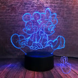 Mickey Mouse and Minnie Mouse Cartoon Figure 3D LED Night Light